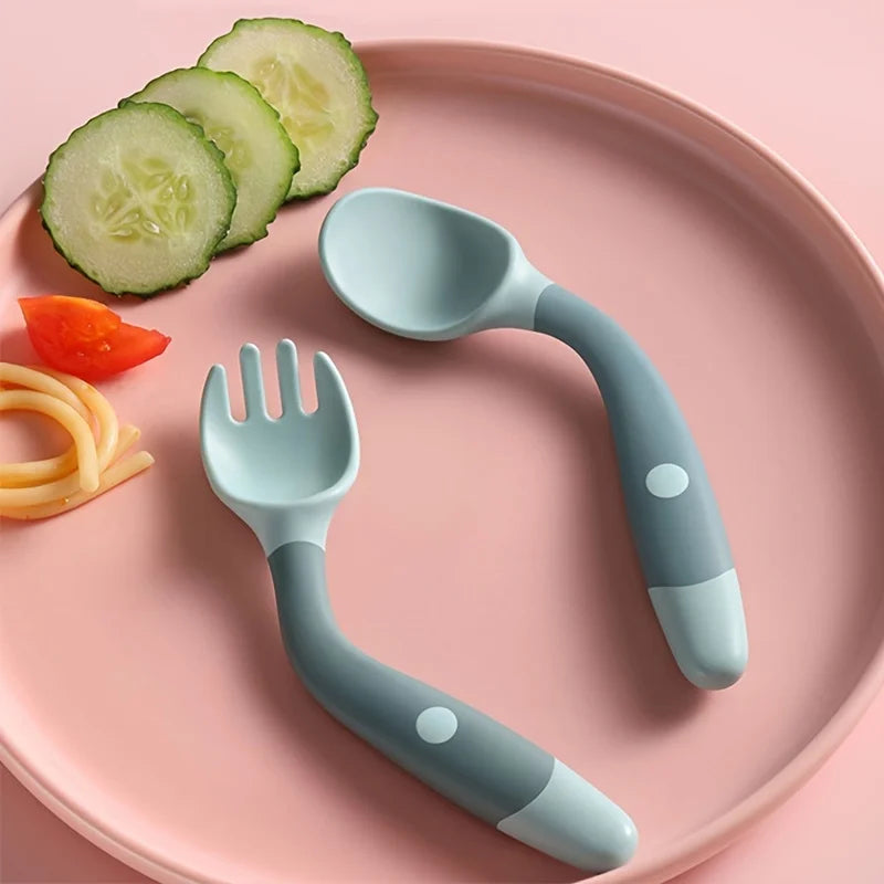 Ensemble Couverts Pliables Silicone Bébé – 1 à 6 ans