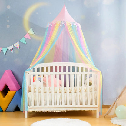 Ciel de lit Arc-en-ciel Princesse à Paillettes pour Filles