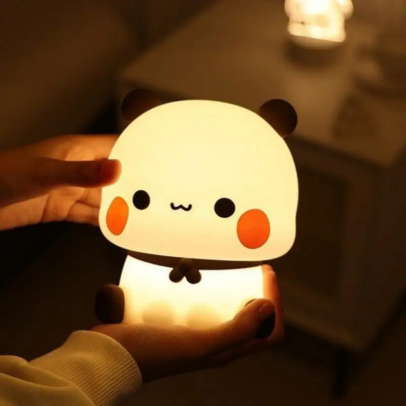 Veilleuse Panda Kawaii LED Silicone – Lampe Tactile Enfant Bébé