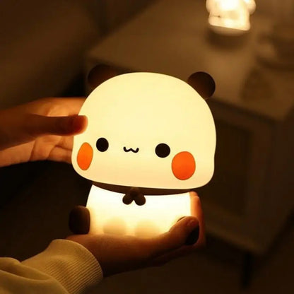 Veilleuse Panda Kawaii LED Silicone – Lampe Tactile Enfant Bébé