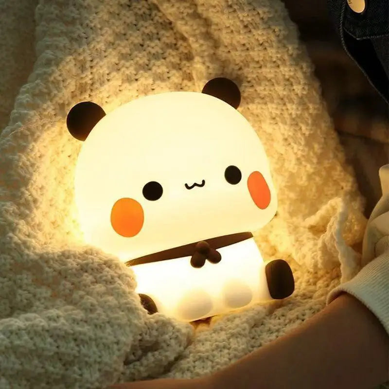 Veilleuse Panda Kawaii LED Silicone – Lampe Tactile Enfant Bébé