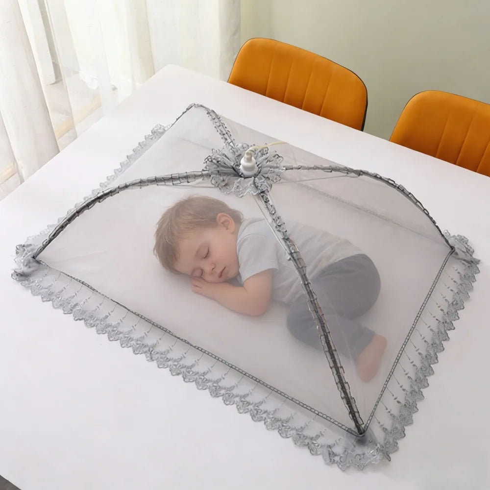 Moustiquaire Pliable Bébé – Auvent Dentelle Respirant 70x50cm