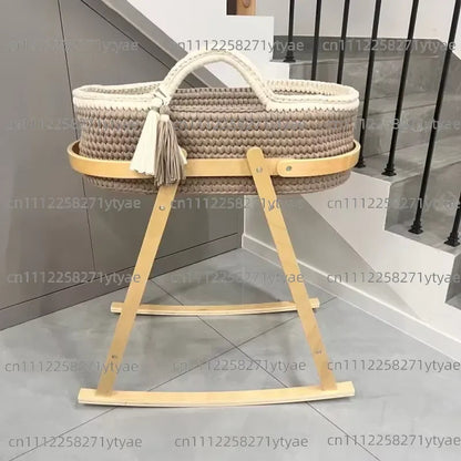 Panier Bébé Crochet Bohème en Coton | Cadeau Naissance