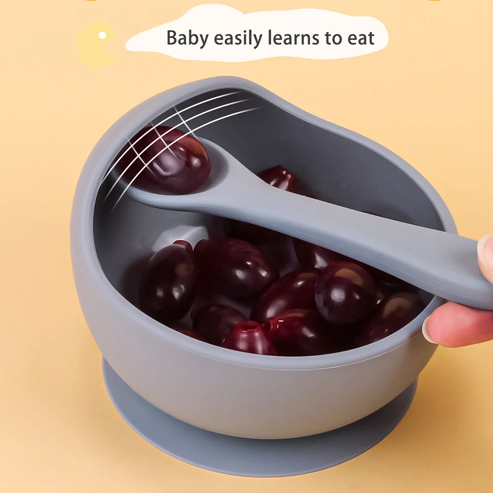 Bols à Ventouse en Silicone pour Bébé | Apprentissage Alimentation | Lot de 2