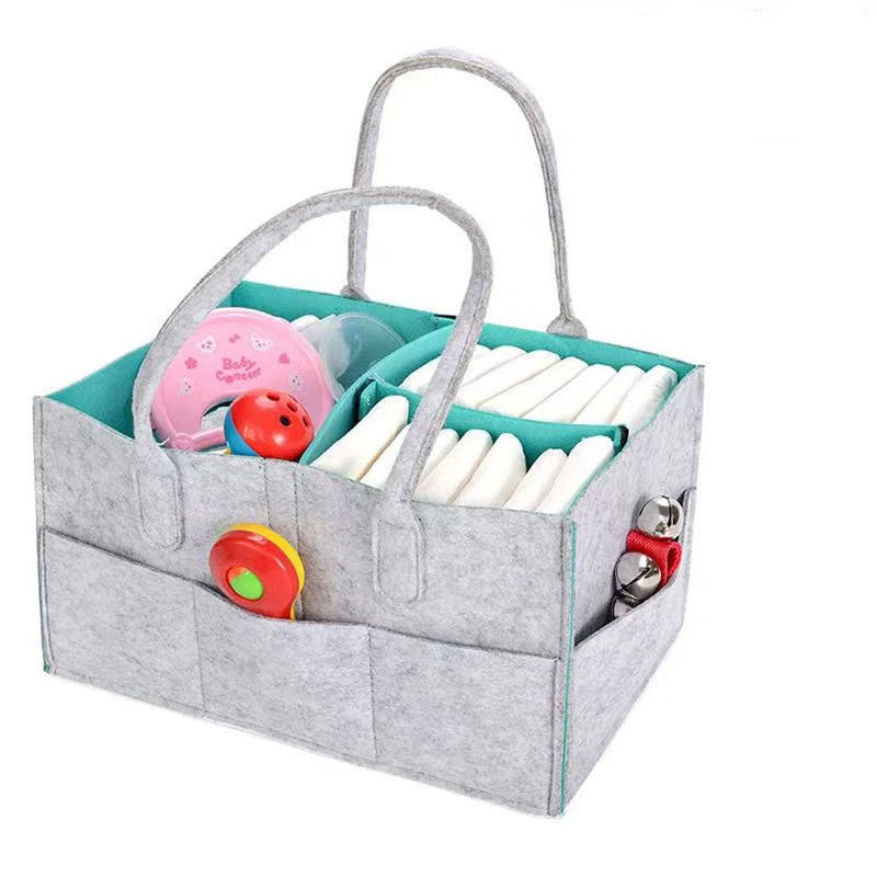 Caddy à Couches en Feutre Grande Capacité | Rangement Bébé & Jouets