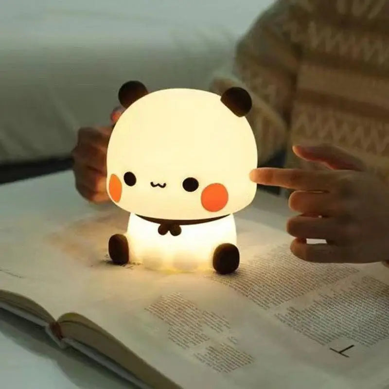 Veilleuse Panda Kawaii LED Silicone – Lampe Tactile Enfant Bébé