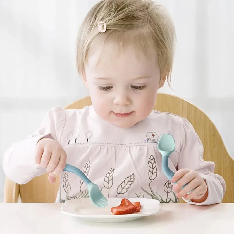 Ensemble Couverts Pliables Silicone Bébé – 1 à 6 ans