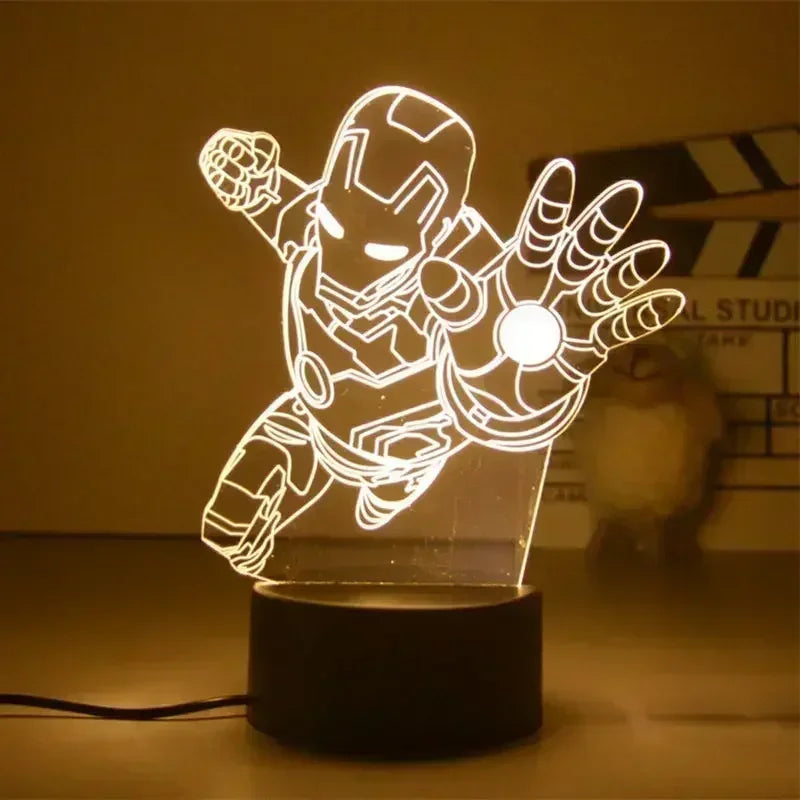 Veilleuse 3D LED Marvel – Lampe Déco Chambre Enfant