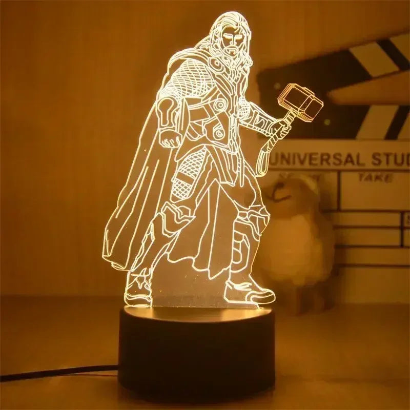 Veilleuse 3D LED Marvel – Lampe Déco Chambre Enfant