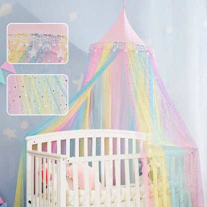 Ciel de lit Arc-en-ciel Princesse à Paillettes pour Filles
