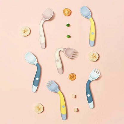 Ensemble Couverts Pliables Silicone Bébé – 1 à 6 ans