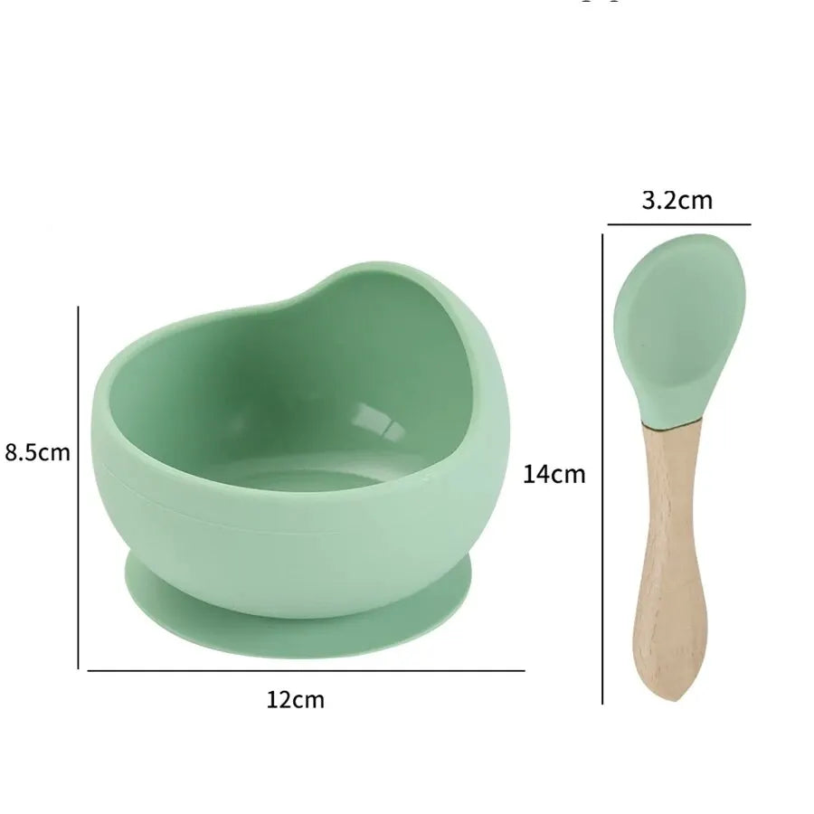 Bol Silicone Anti-Déversement Bébé – Sans BPA, Sans PVC