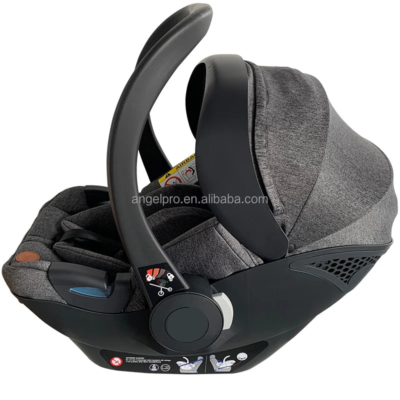 Siège Auto Bébé 0-12 Mois Isofix | Lin Naturel Certifié I-Size | Logo Personnalisable