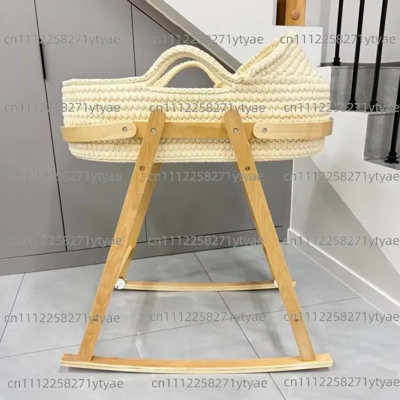 Panier Bébé Crochet Bohème en Coton | Cadeau Naissance