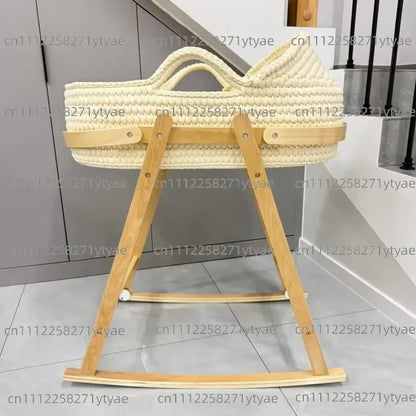 Panier Bébé Crochet Bohème en Coton | Cadeau Naissance
