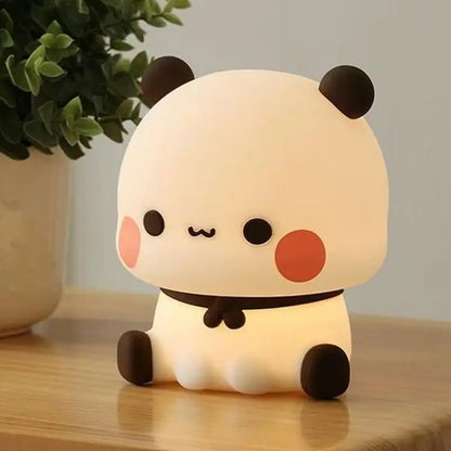 Veilleuse Panda Kawaii LED Silicone – Lampe Tactile Enfant Bébé