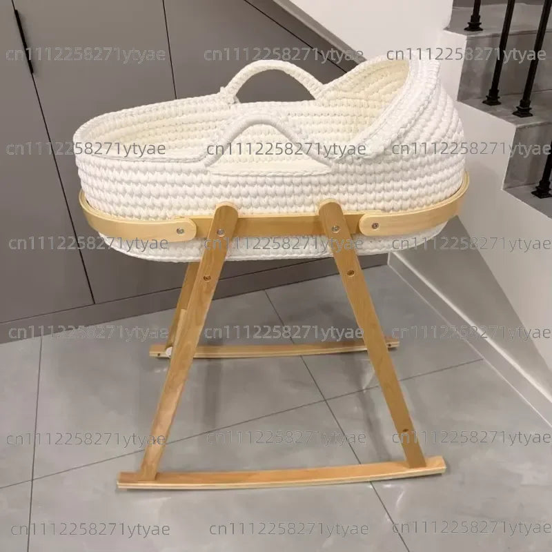Panier Bébé Crochet Bohème en Coton | Cadeau Naissance