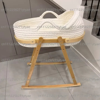 Panier Bébé Crochet Bohème en Coton | Cadeau Naissance