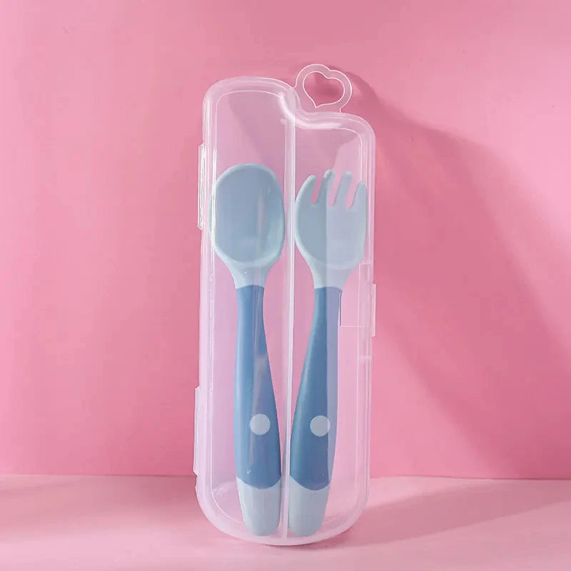 Ensemble Couverts Pliables Silicone Bébé – 1 à 6 ans