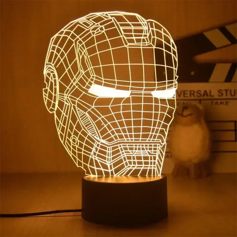 Veilleuse 3D LED Marvel – Lampe Déco Chambre Enfant