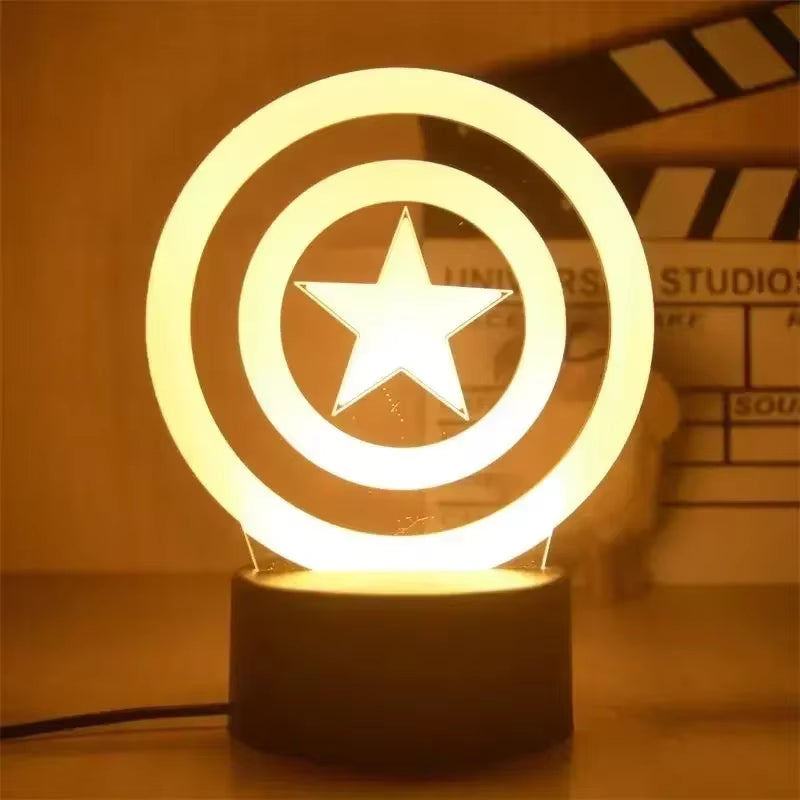 Veilleuse 3D LED Marvel – Lampe Déco Chambre Enfant