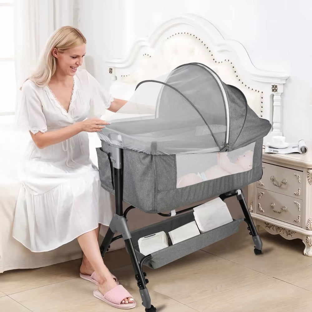 Berceau bébé  gris