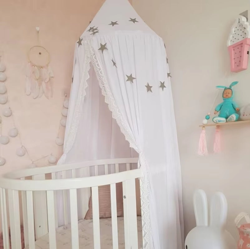 Ciel de lit Bébé Dôme Rond – Moustiquaire Princesse 240 cm