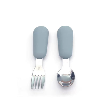 Assiette Ventouse Silicone & Inox Enfant avec Cuillère – Sans BPA