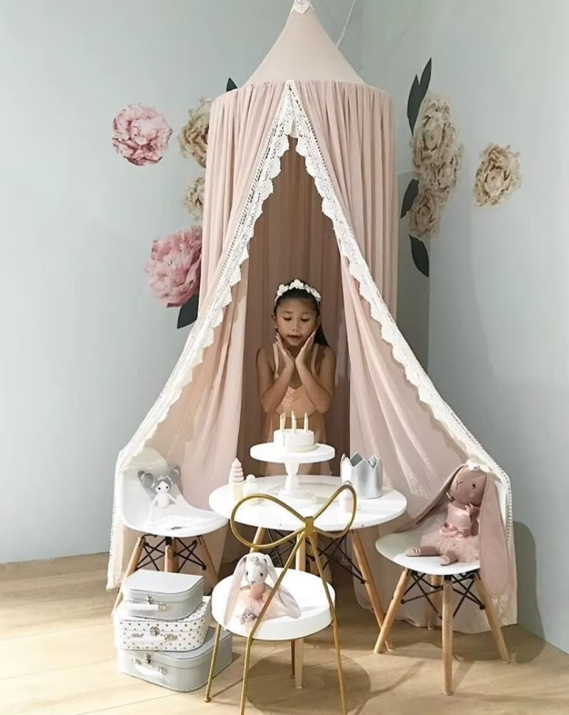 Ciel de lit Bébé Dôme Rond – Moustiquaire Princesse 240 cm