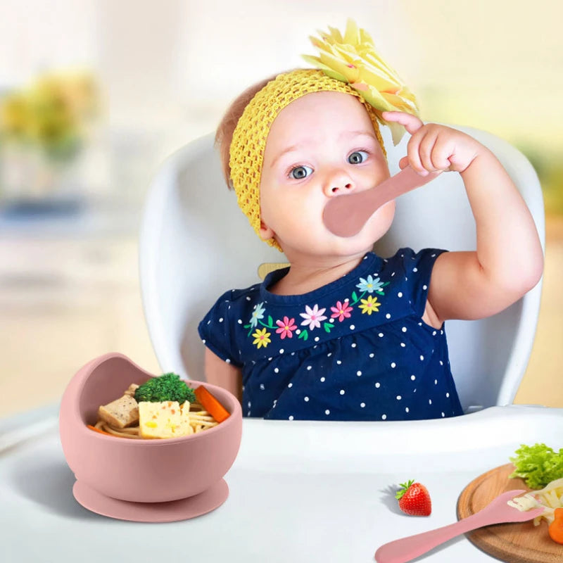 Set de Vaisselle en Silicone Sans BPA pour Bébé – 6, 7 ou 9 Pièces