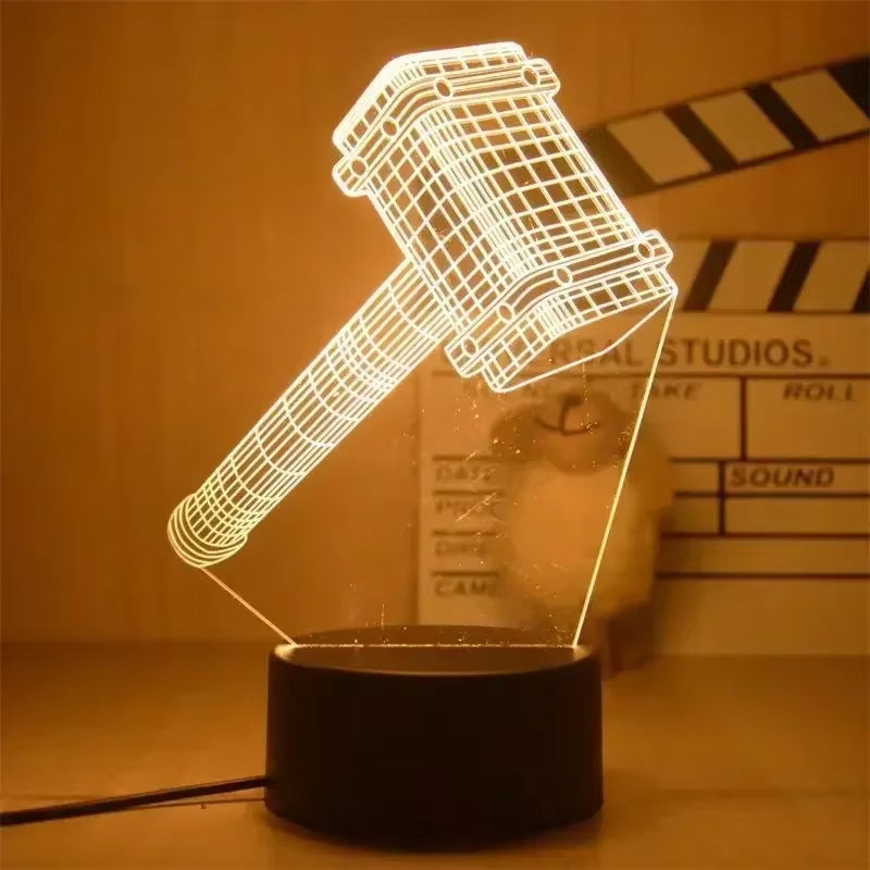 Veilleuse 3D LED Marvel – Lampe Déco Chambre Enfant