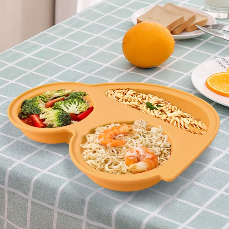 Assiette Silicone Bébé Ventouse Anti-Glisse – Forme Voiture, Sans BPA