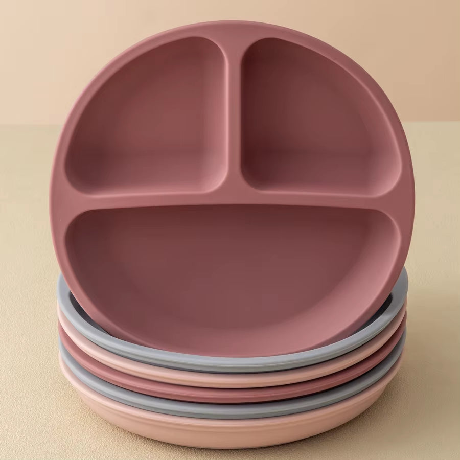 Assiette bébé en silicone à ventouse sans BPA
