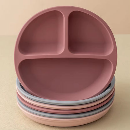 Assiette bébé en silicone à ventouse sans BPA