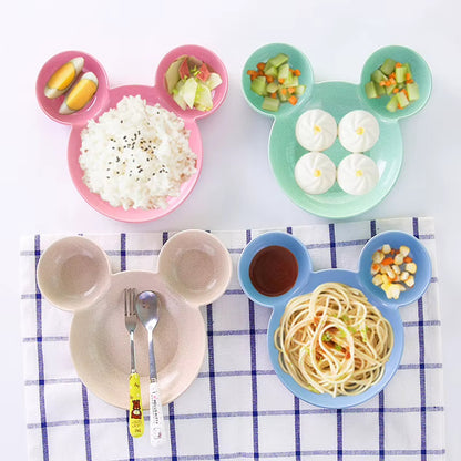 Assiette compartimentée pour bébé avec base antidérapante