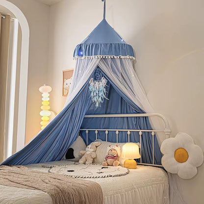 Ciel de lit opaque dôme | Moustiquaire suspendue bébé enfant