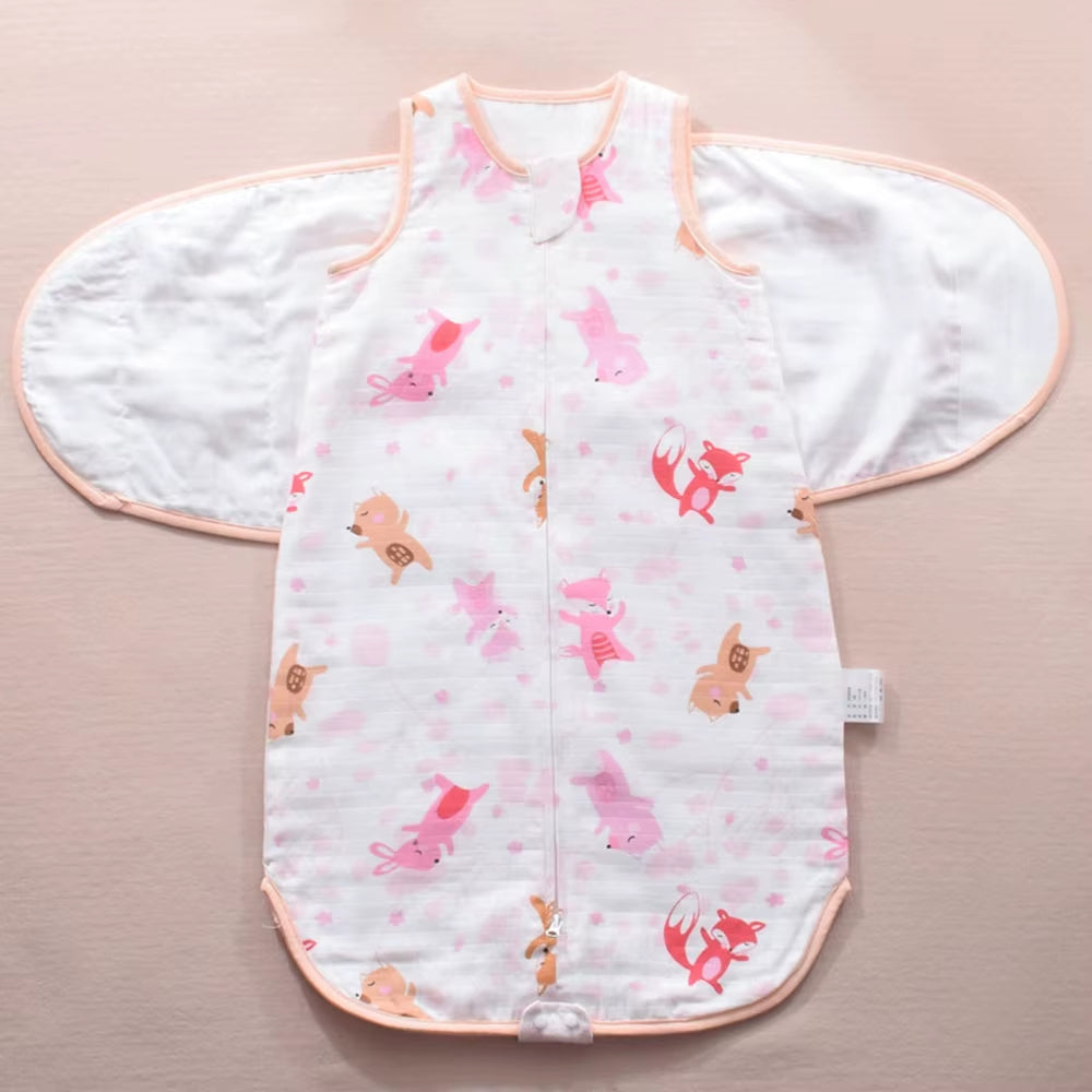 Gigoteuse Gaze Coton & Bambou – Emmaillotage Doux 0-24 Mois