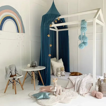 Ciel de lit bébé dôme en gaze | Style nordique & moustiquaire intégrée