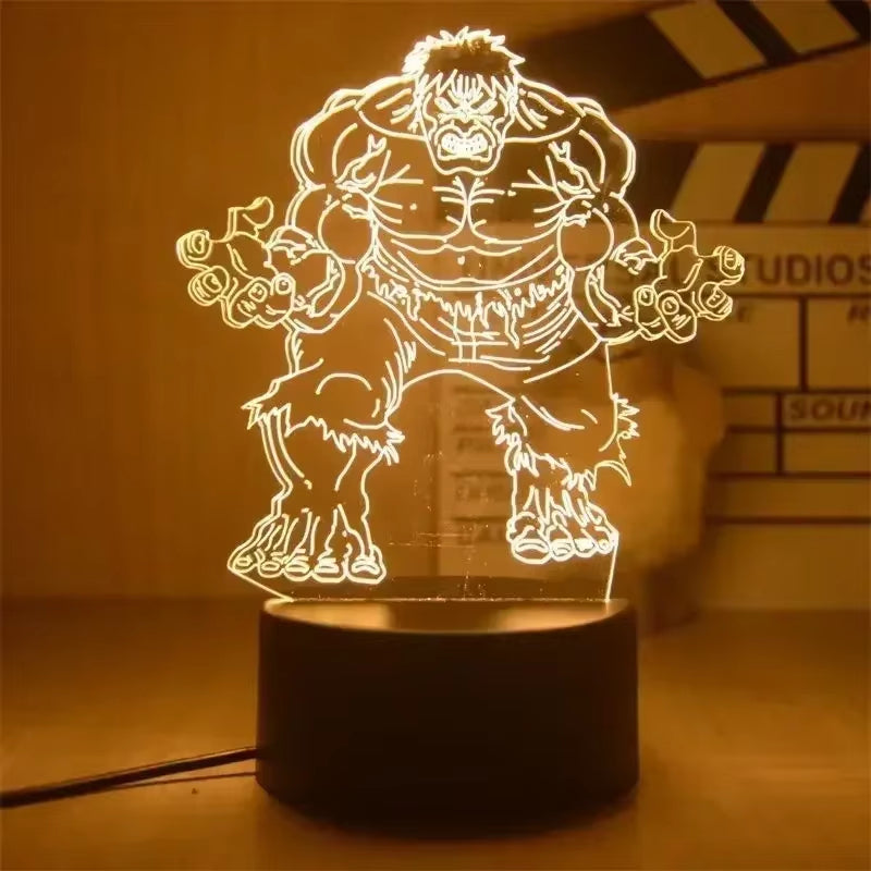 Veilleuse 3D LED Marvel – Lampe Déco Chambre Enfant