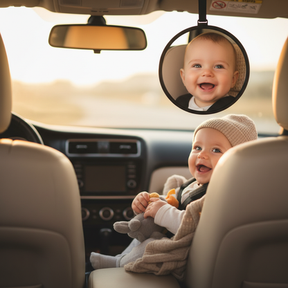 Bébé reflété dans le miroir