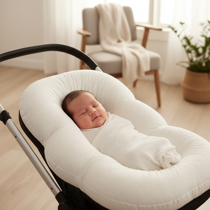 Bébé sur coussin