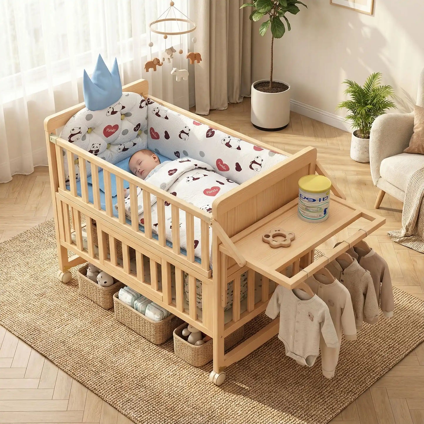 berceau en bois pour bebe alliant confort