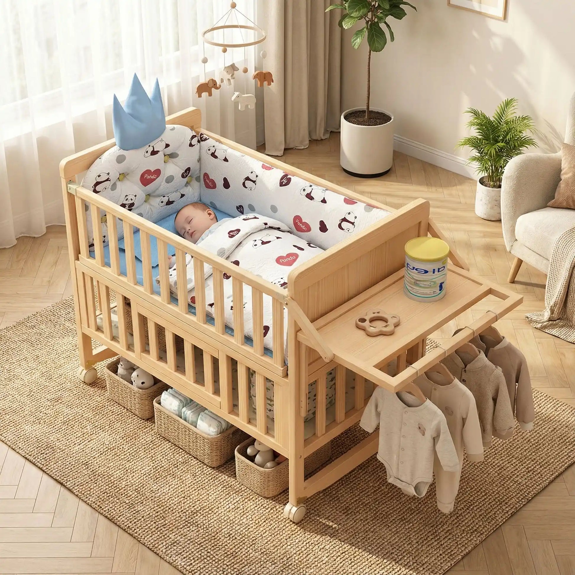 berceau en bois pour bebe alliant confort