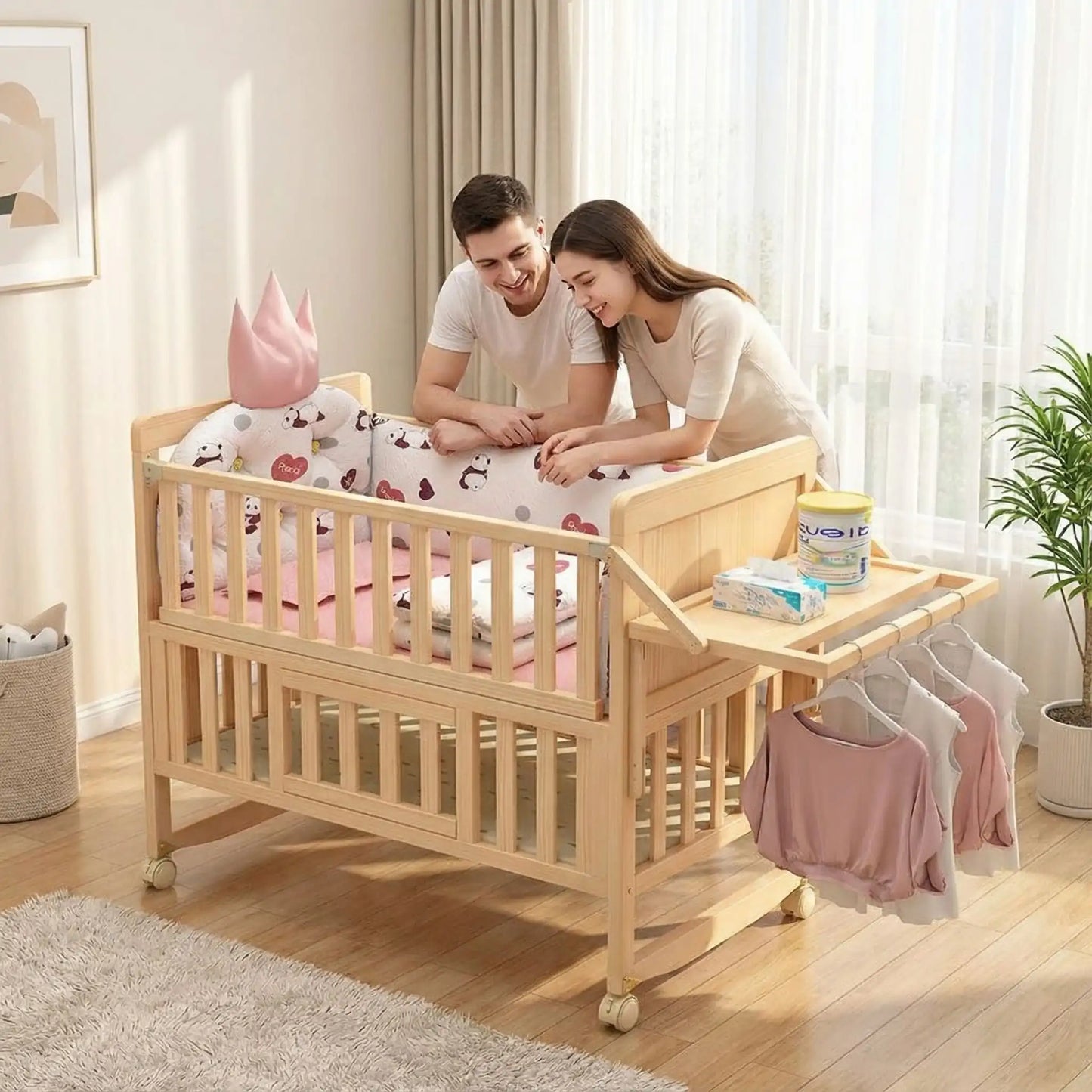 Berceau en bois pour bebe  qui évolue