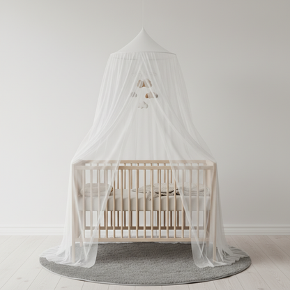 Ciel de lit blanc studio
