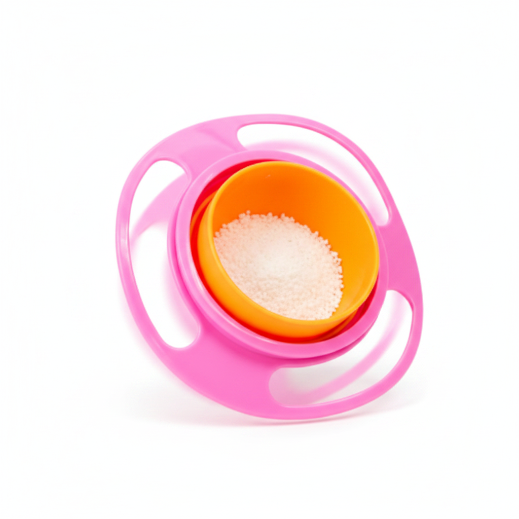 Bol Gyroscopique Anti-Renversement pour Bébé – Rotation 360° Sans BPA