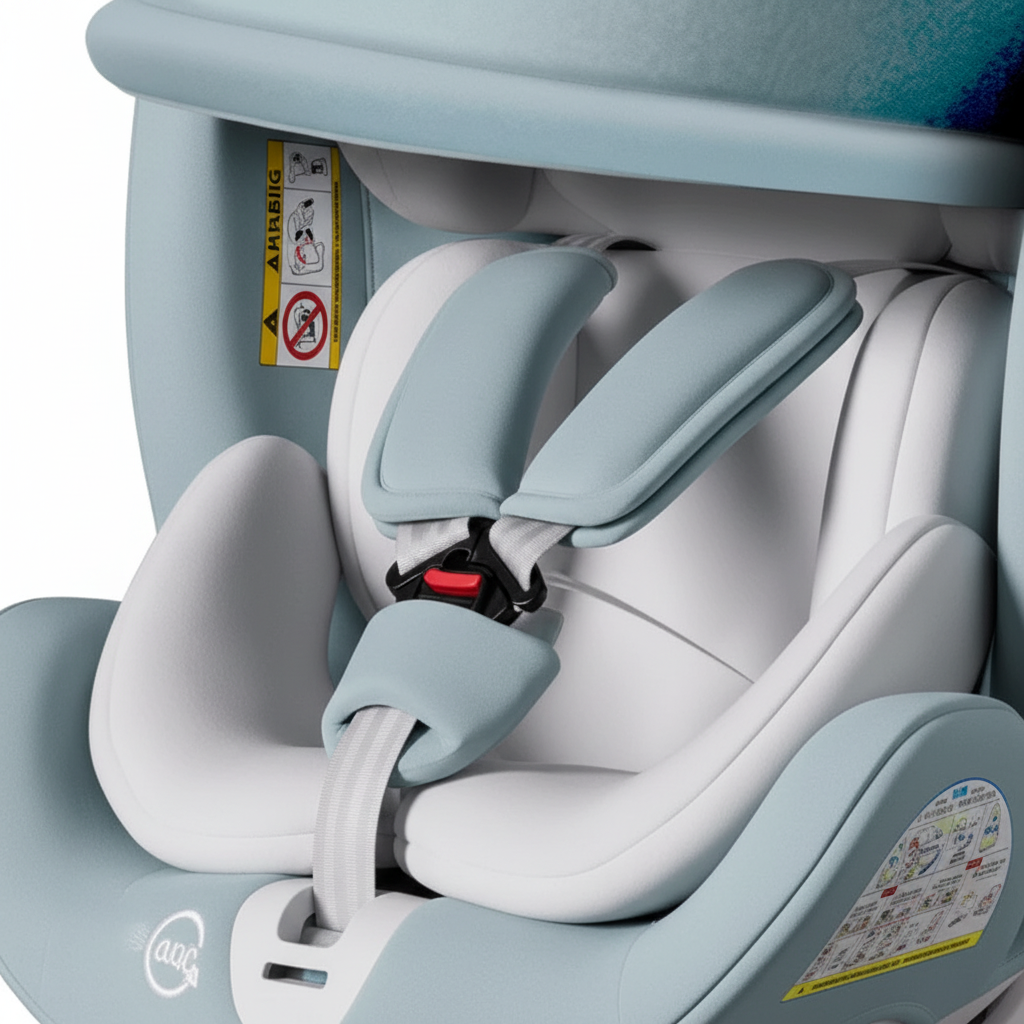 Détail sangles siège auto bébé