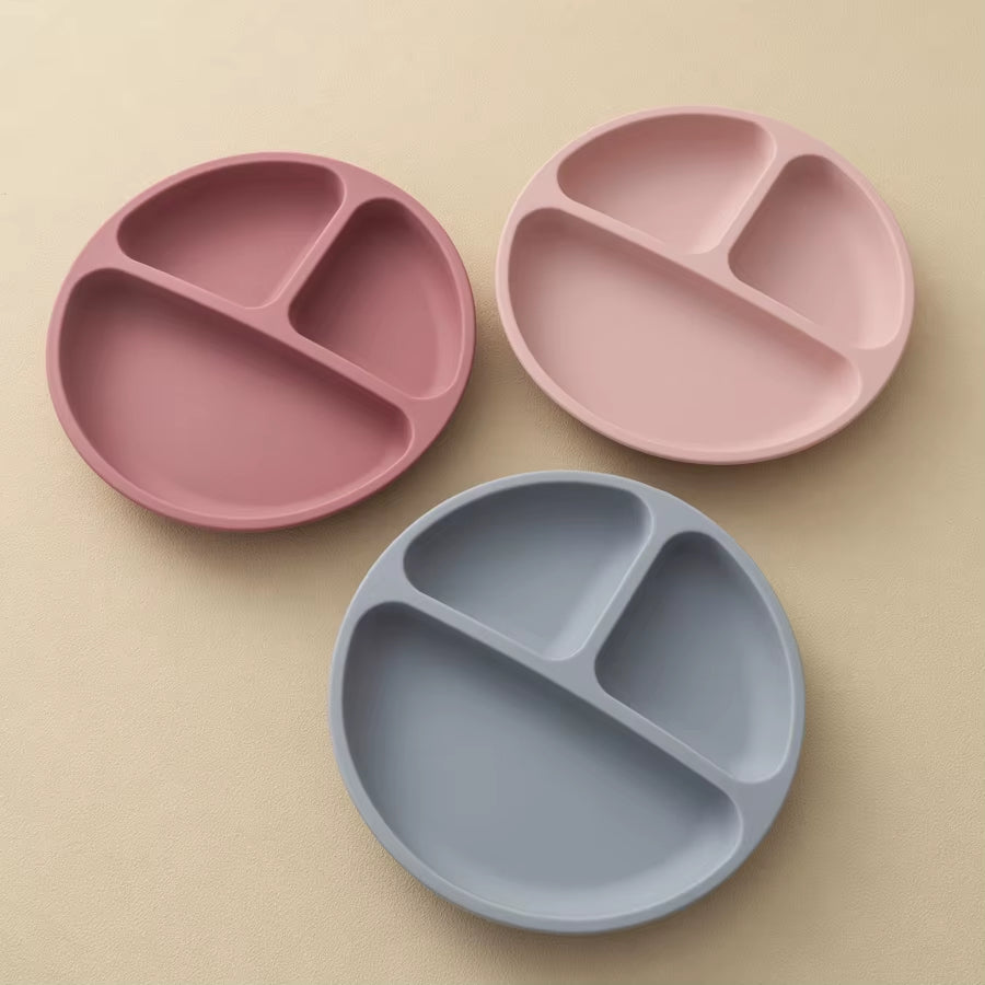 Assiette bébé en silicone à ventouse sans BPA
