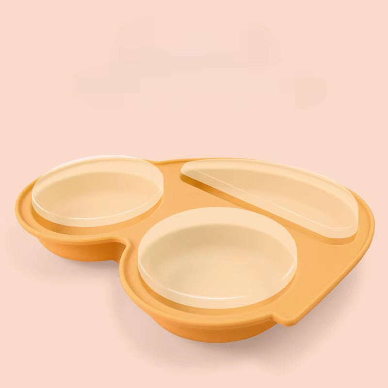 Assiette Silicone Bébé Ventouse Anti-Glisse – Forme Voiture, Sans BPA
