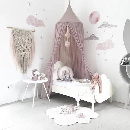 Ciel de lit bébé dôme en gaze | Style nordique & moustiquaire intégrée